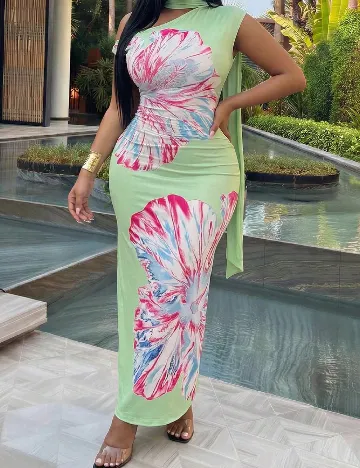 Rochie lunga SHEIN CURVE, mix culori