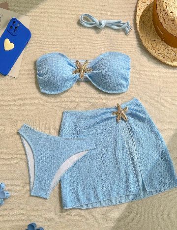 Costum de baie SHEIN, albastru