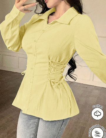 Camasa SHEIN, galben deschis