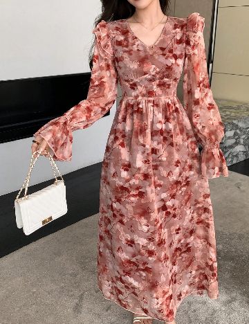 Rochie medie Dazy, floral print