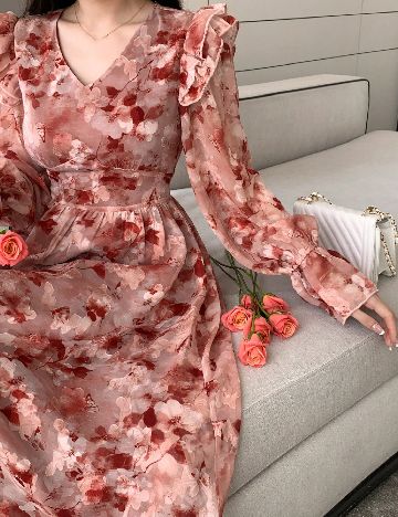 Rochie medie Dazy, floral print