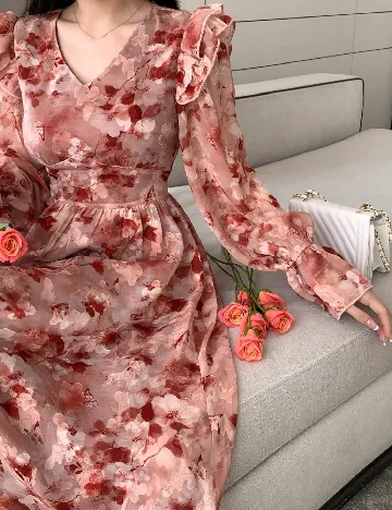 Rochie medie Dazy, floral print