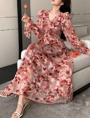 Rochie medie Dazy, floral print