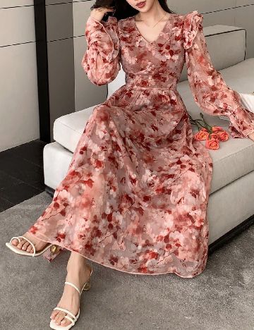 Rochie medie Dazy, floral print