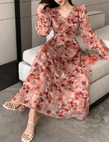 Rochie medie Dazy, floral print