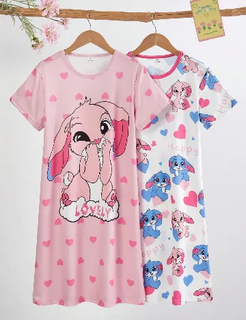 Set rochii de noapte 2 bucati Shein Kids, mix culori