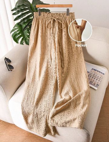 Pantaloni SHEIN CURVE, crem