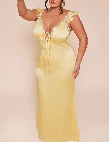 Rochie lunga SHEIN CURVE, galben