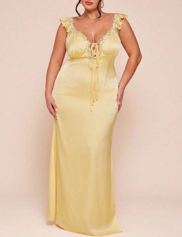 Rochie lunga SHEIN CURVE, galben