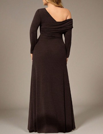 Rochie lunga SHEIN CURVE, maro