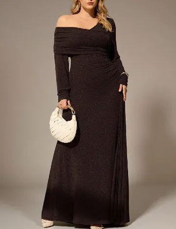 Rochie lunga SHEIN CURVE, maro