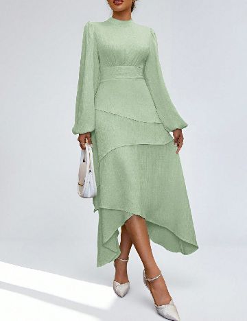 Rochie lunga Aveloria, verde