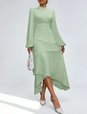 Rochie lunga Aveloria, verde