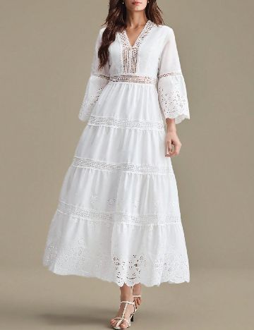 Rochie lunga Ontre, alb
