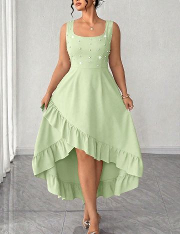 Rochie medie SHEIN CURVE, verde