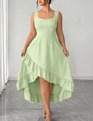 Rochie medie SHEIN CURVE, verde