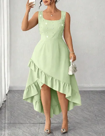 Rochie medie SHEIN CURVE, verde