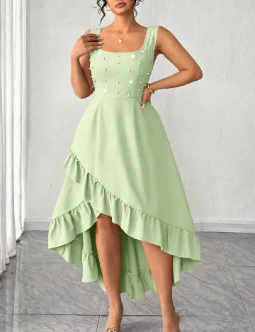 Rochie medie SHEIN CURVE, verde