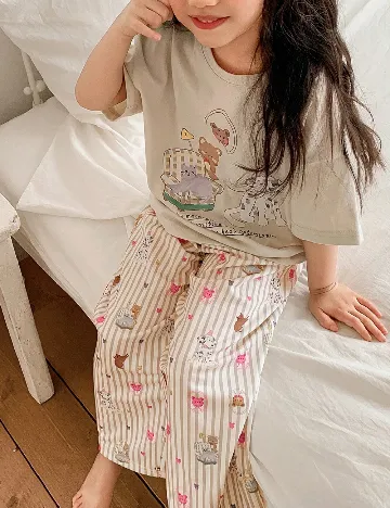 Pijama Dazy Kids, bej