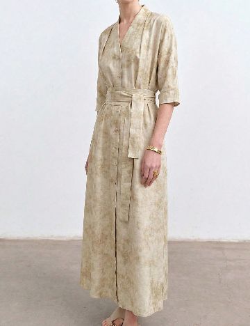 Rochie lunga SHEIN, crem