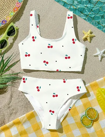 Costum de baie Shein Kids, alb