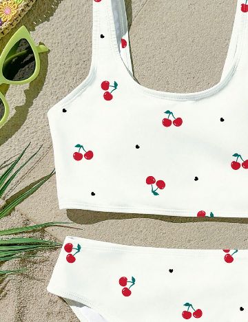 Costum de baie Shein Kids, alb