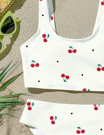 Costum de baie Shein Kids, alb