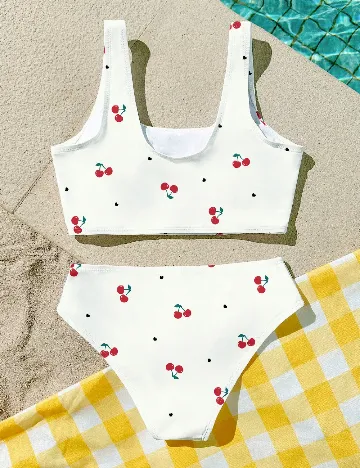 Costum de baie Shein Kids, alb