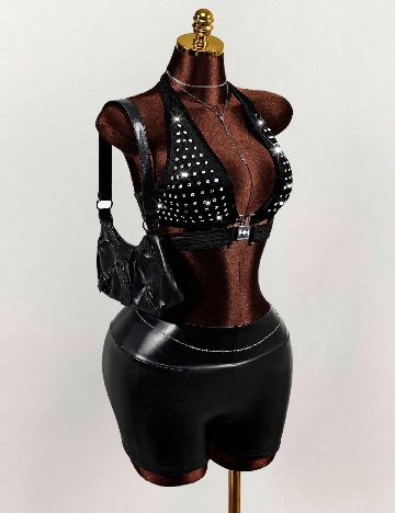 Top SHEIN, negru