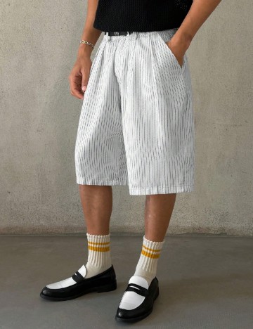 Pantaloni scurti SHEIN, alb