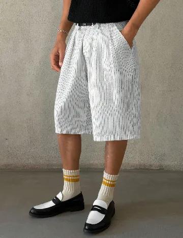Pantaloni scurti SHEIN, alb