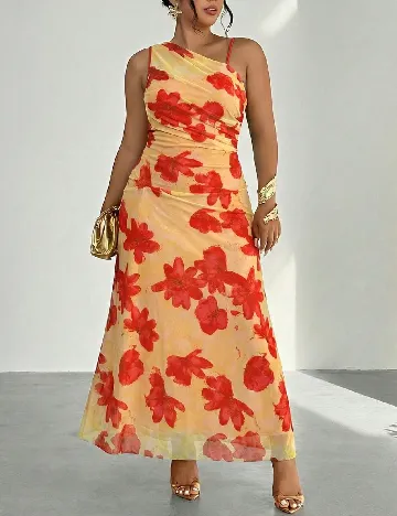 Rochie medie SHEIN CURVE, floral print