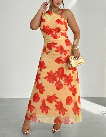 Rochie medie SHEIN CURVE, floral print