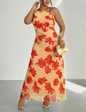 Rochie medie SHEIN CURVE, floral print