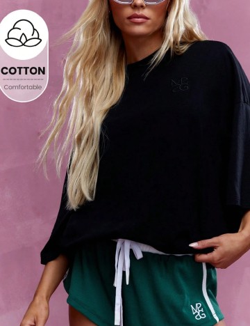 Tricou Oversize Missguided, negru
