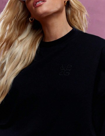 Tricou Oversize Missguided, negru