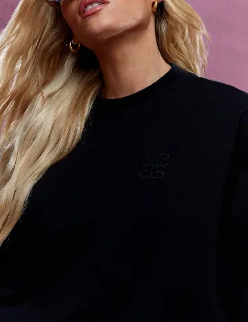 Tricou Oversize Missguided, negru