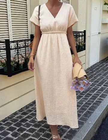 Rochie lunga Dazy, crem