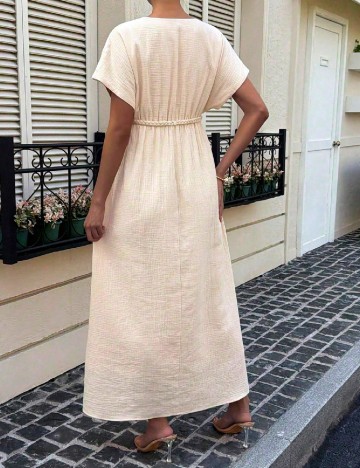 Rochie lunga Dazy, crem