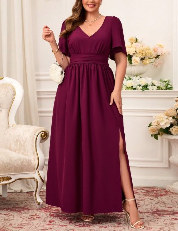 Rochie lunga SHEIN CURVE, pruna