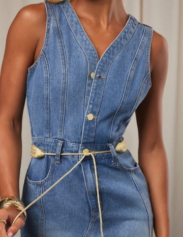 Rochie medie SHEIN, albastru