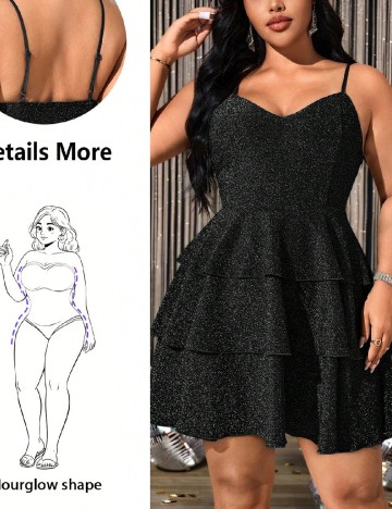 Rochie scurta SHEIN CURVE, negru