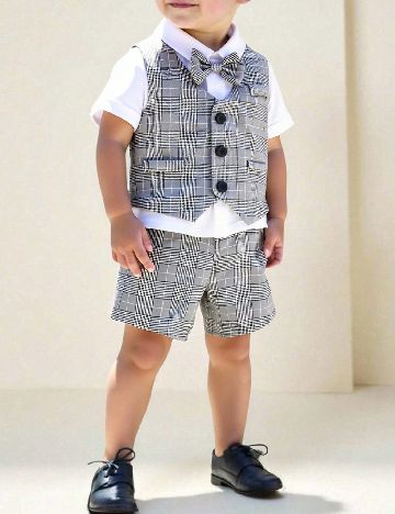 Compleu Shein Kids, alb/gri