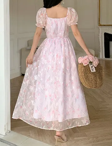 Rochie lunga Dazy, roz