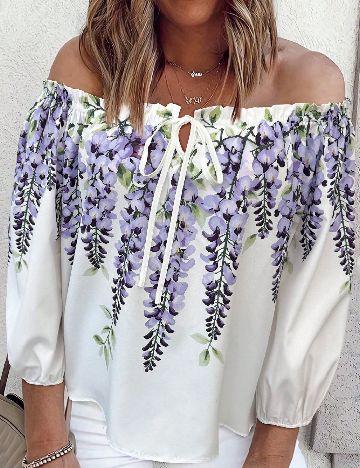 Bluza SHEIN CURVE, alb
