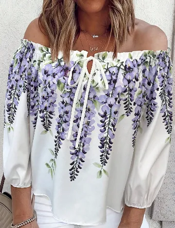 Bluza SHEIN CURVE, alb
