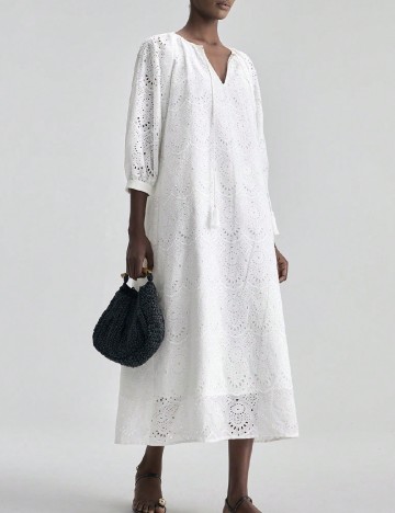 Rochie medie Ontre, alb