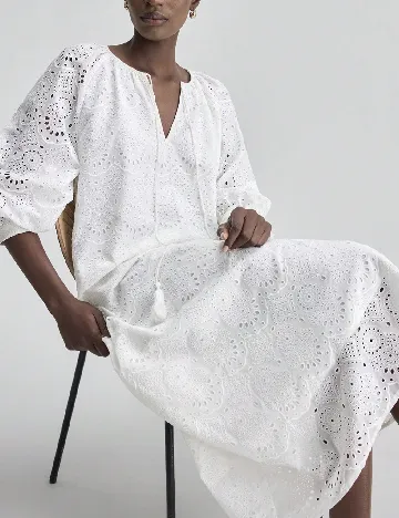 Rochie medie Ontre, alb