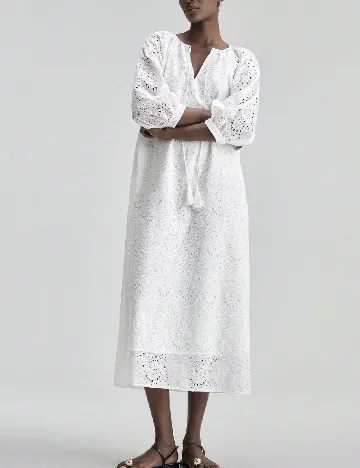 Rochie medie Ontre, alb