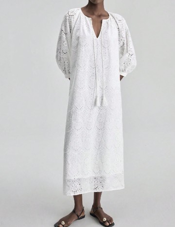 Rochie medie Ontre, alb